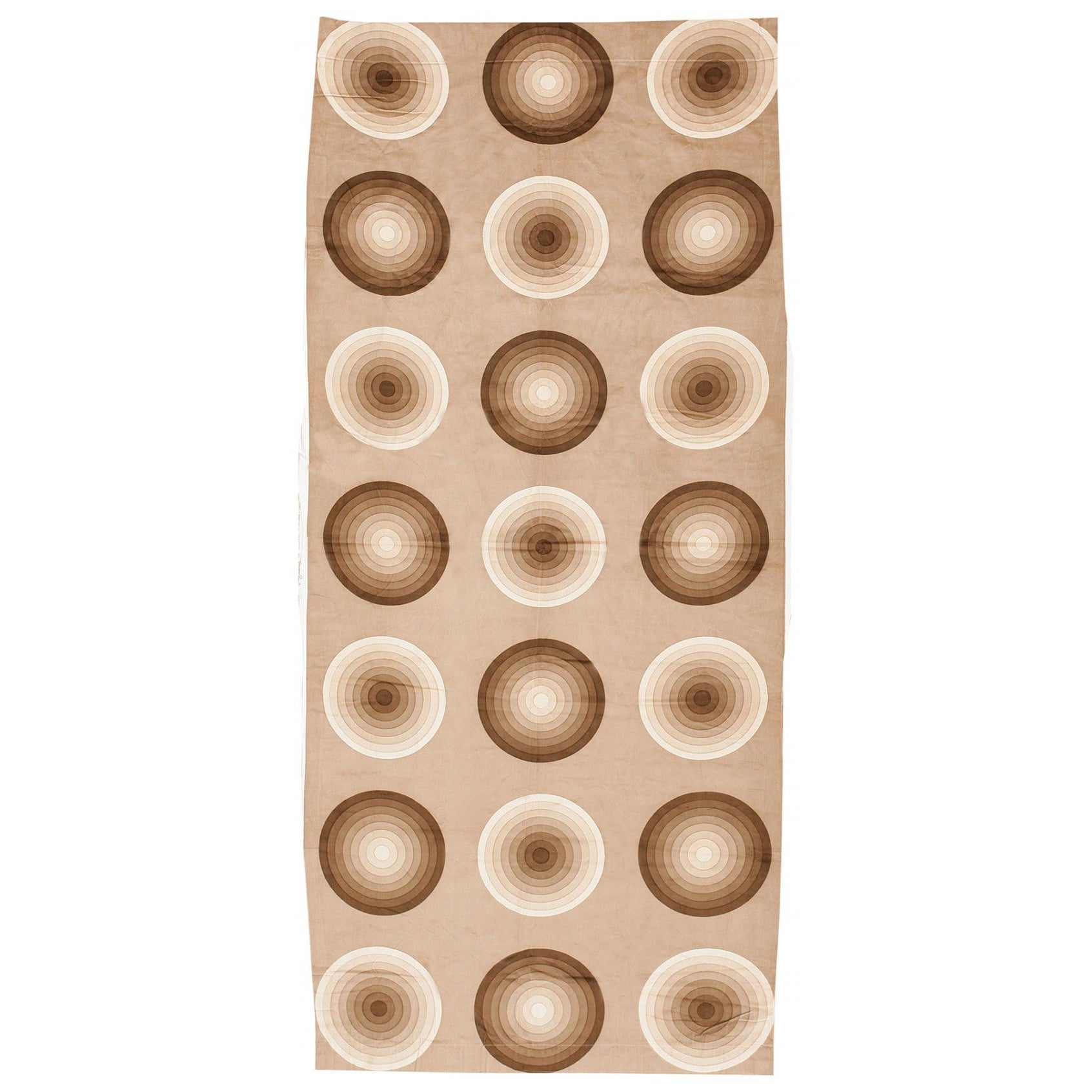 Circolare Vintage Kreis Marrone / Tan Verner Panton Tessile 3'10" x 8'7"