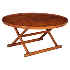 Circular Walnut 'Egyptian' Coffee Table in the style of Mogens Lassen