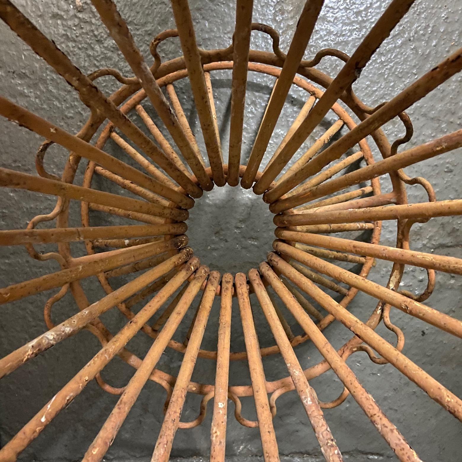 French Circular White Metal Dining Table Base, 1950s, by Mathieu Matégot 2
