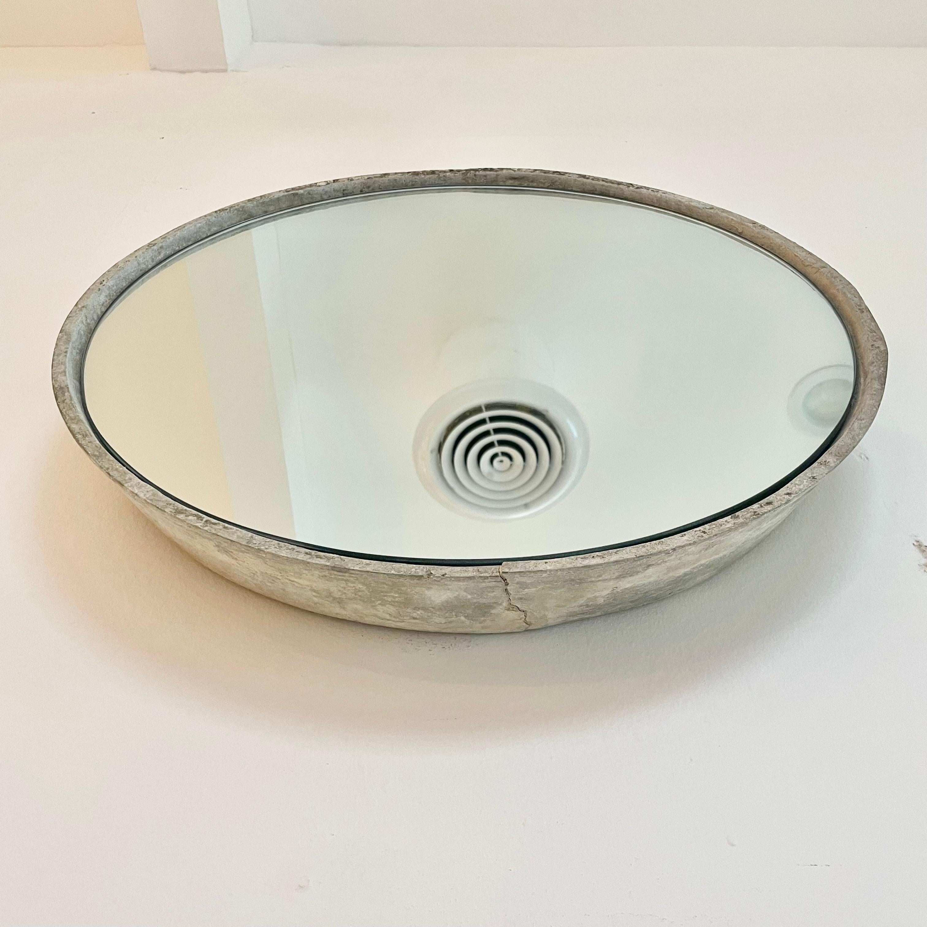 Circular Willy Guhl Concrete Mirror, 1960s Switzerland 3