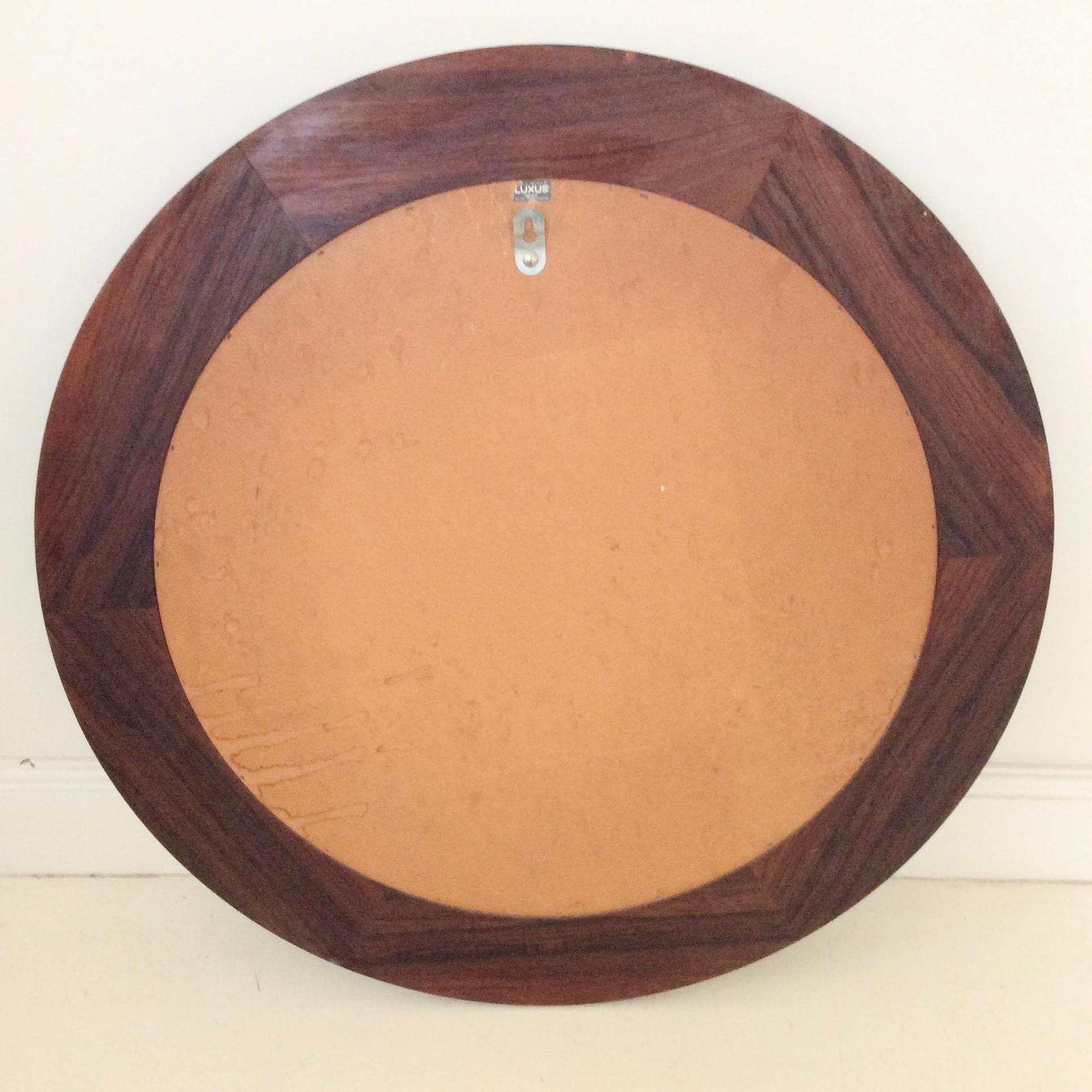 Circular Wood Mirror by Luxus, circa 1960 (Holz)