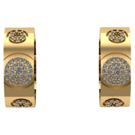 Círculo De Beleza Earrings, 18k Gold 0.75ct For Sale