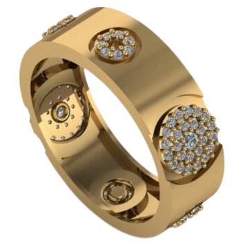 Círculo De Beleza Ring, 18k Gold 0.92ct For Sale