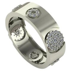 Anello con bolla d'amore, oro bianco 18k 0,92ct