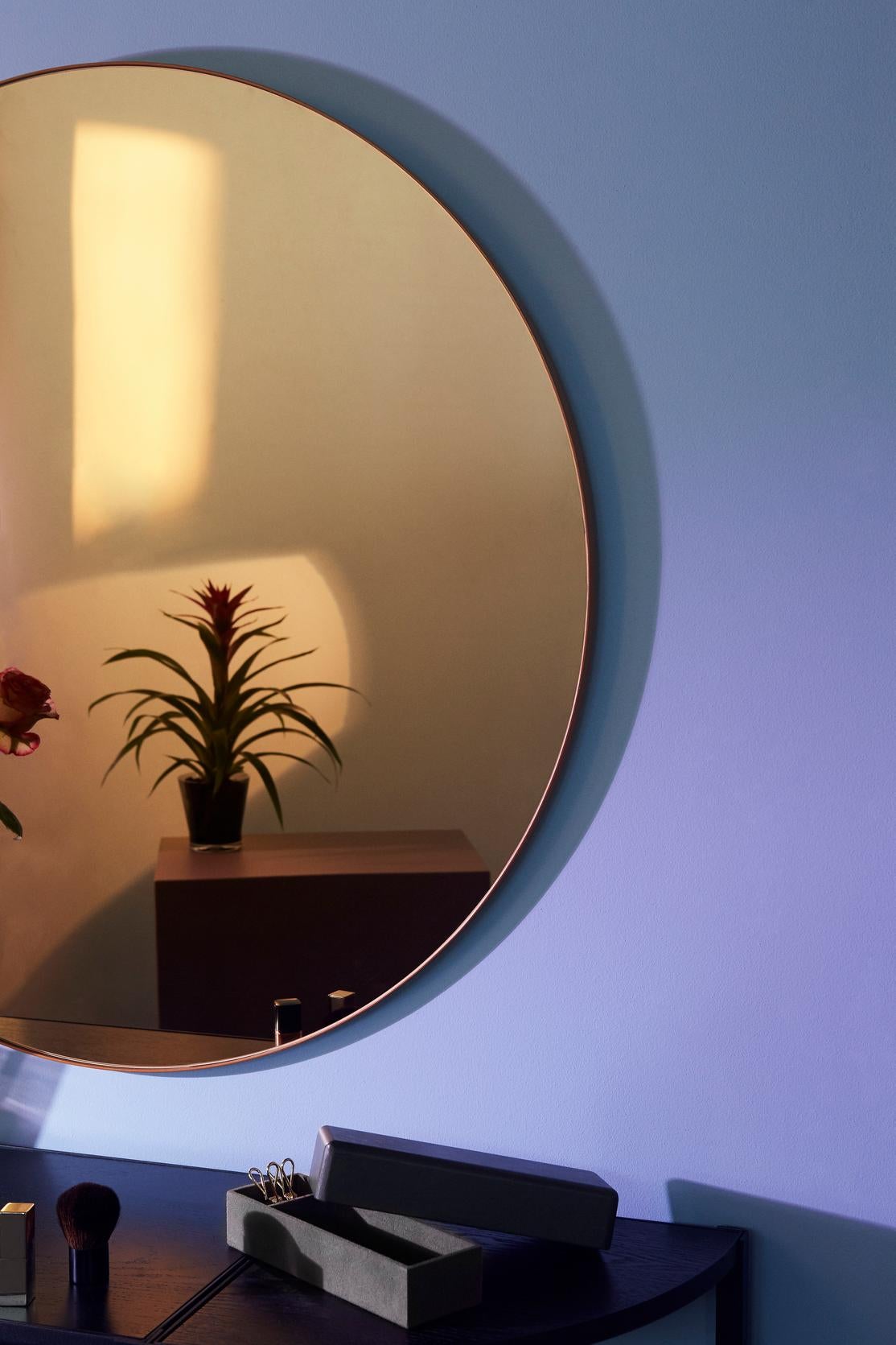 Miroir rond ambré d'environ 110 cm par AYTM Neuf - En vente à Geneve, CH