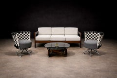 "Circus" Armchairs in Steel and Fabric by Peter Maly, 1990s