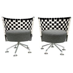Retro "Circus" Armchairs in Steel and Fabric by Peter Maly, 1990s 