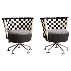 "Circus" Armchairs in Steel and Fabric by Peter Maly, 1990s