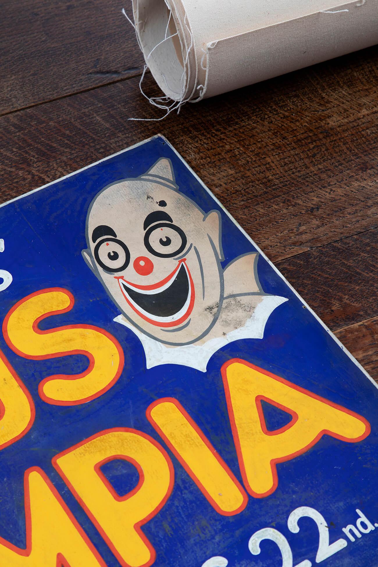 Circus at Olympia Hand-Painted Poster Artwork, circa 1930 In Good Condition For Sale In Faversham, GB