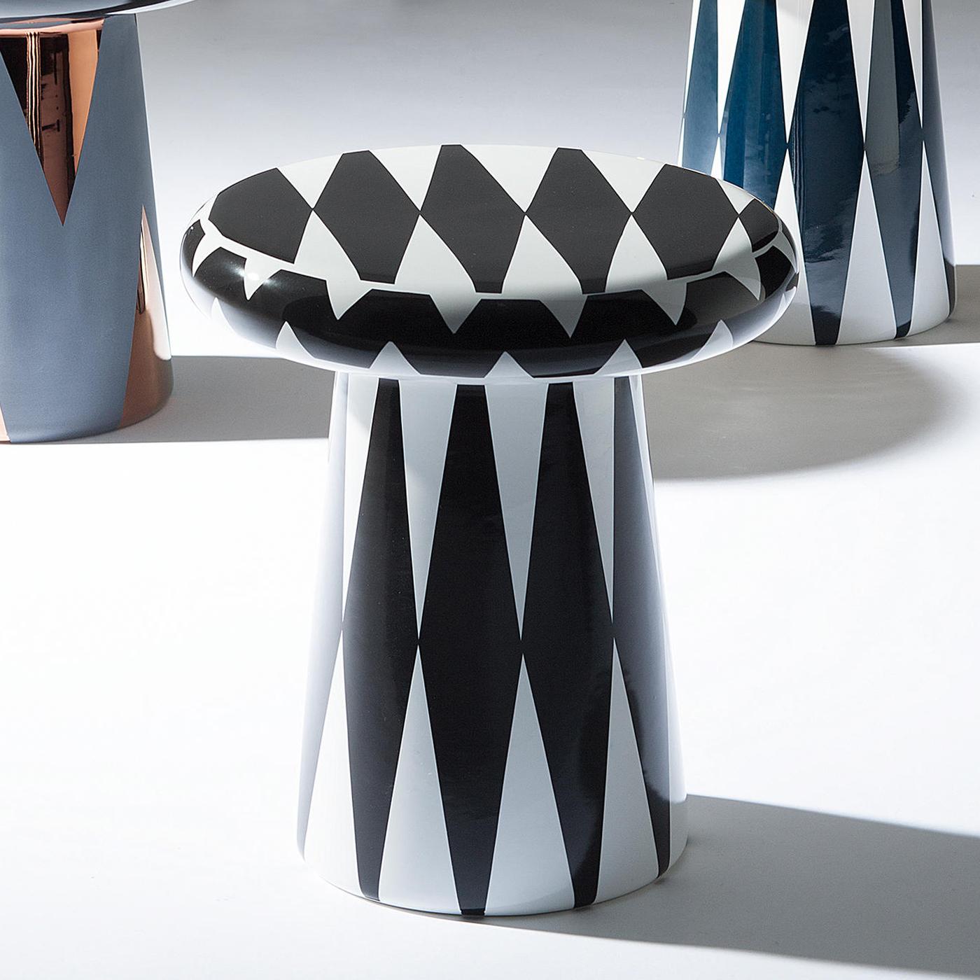 Circus Black and White Side Table For Sale 2