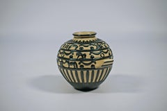 Circus Ceramic Vase by Gio Ponti, Art Deco, Two-Handled, Italy, 1924