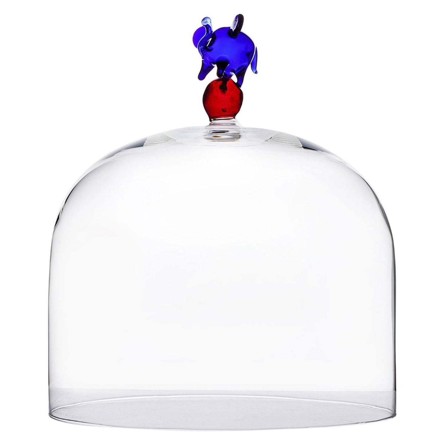 Circus Elephant, Handblown Colored Glass Dome
