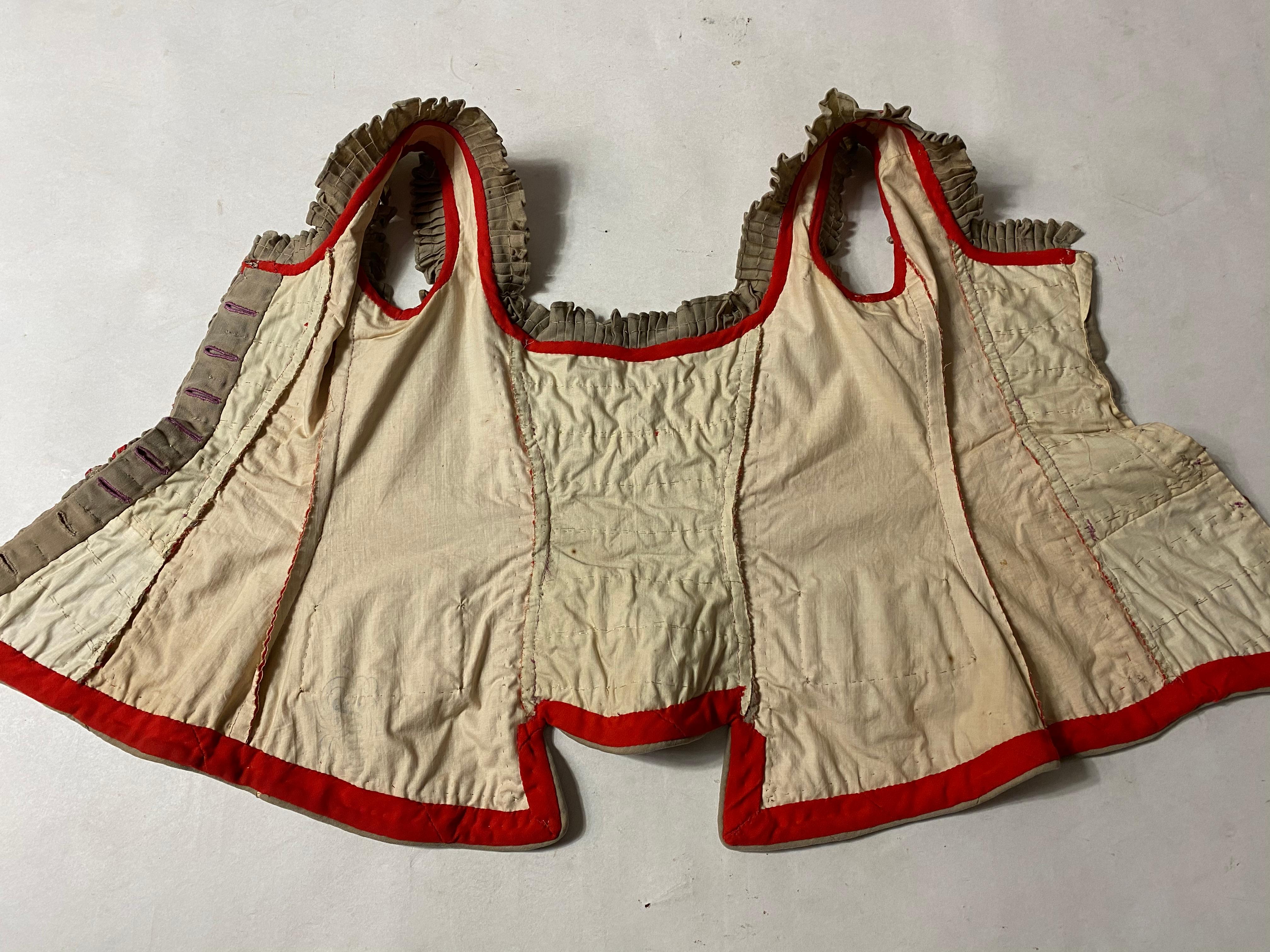 An Historical Circus, Fancy or Memorial Dress in Scarlet Challis USA Circa 1890 For Sale 10