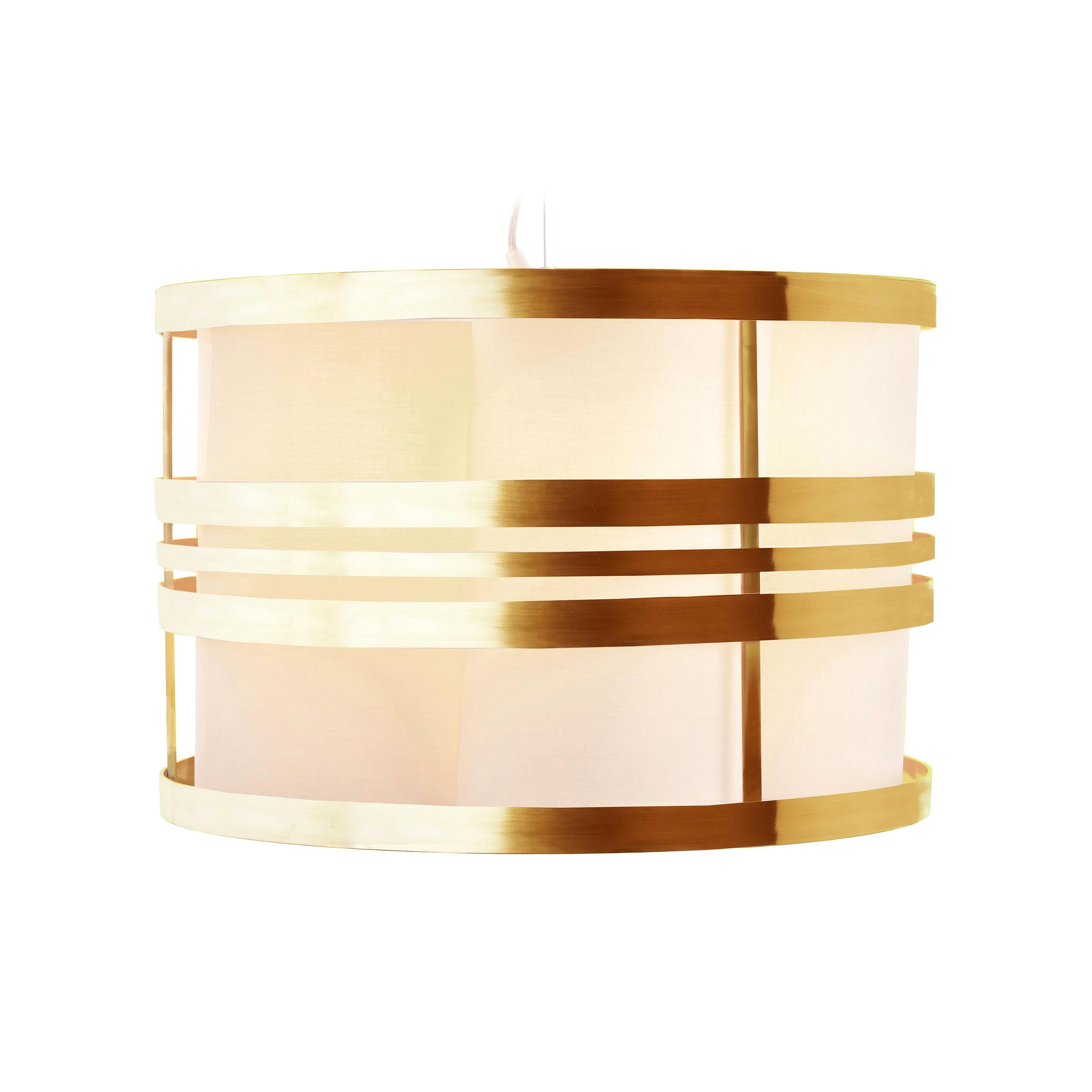 Contemporary Art Deco Inspired Circus I Suspension Lamp Polished Brass