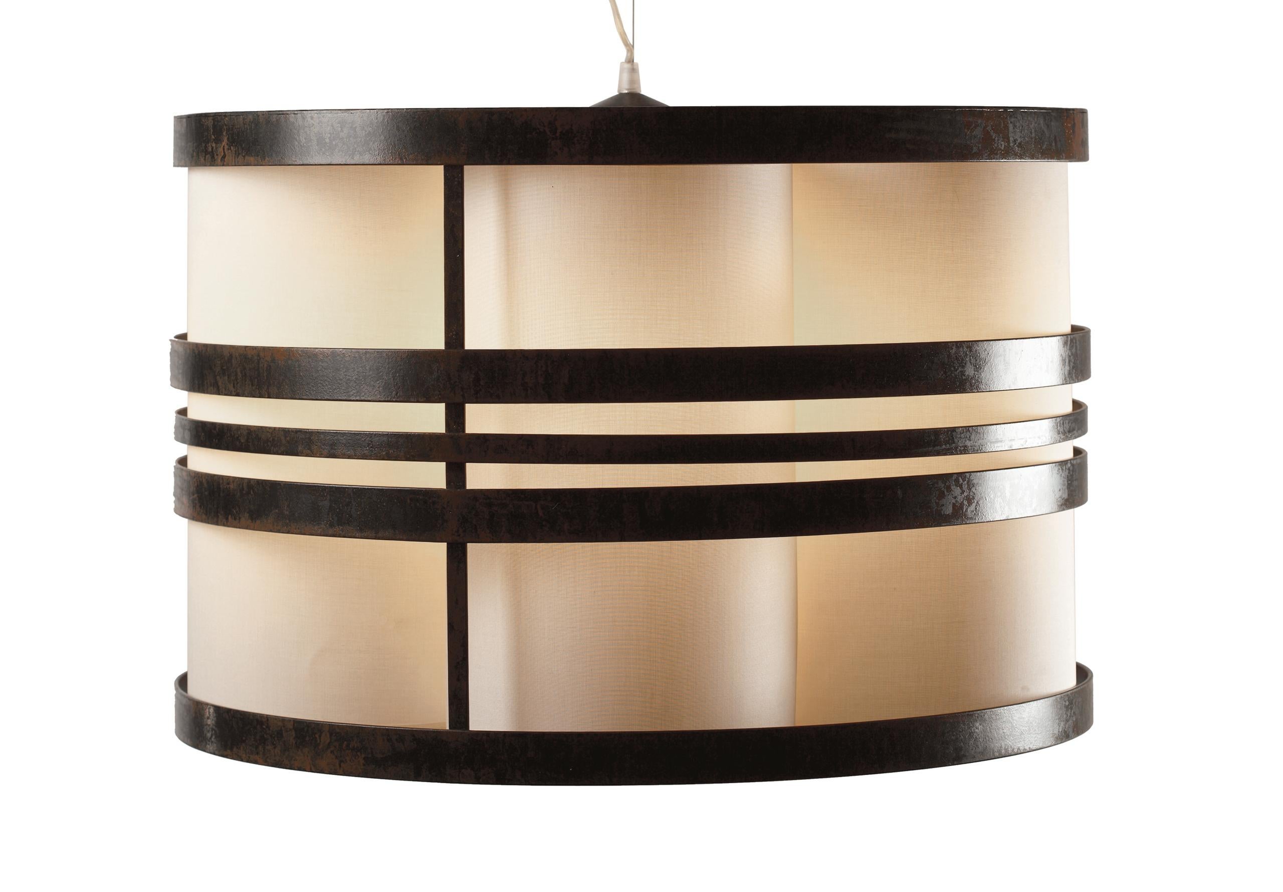 Lacquered Contemporary Art Deco Inspired Circus I Pendant Lamp Stained Black For Sale