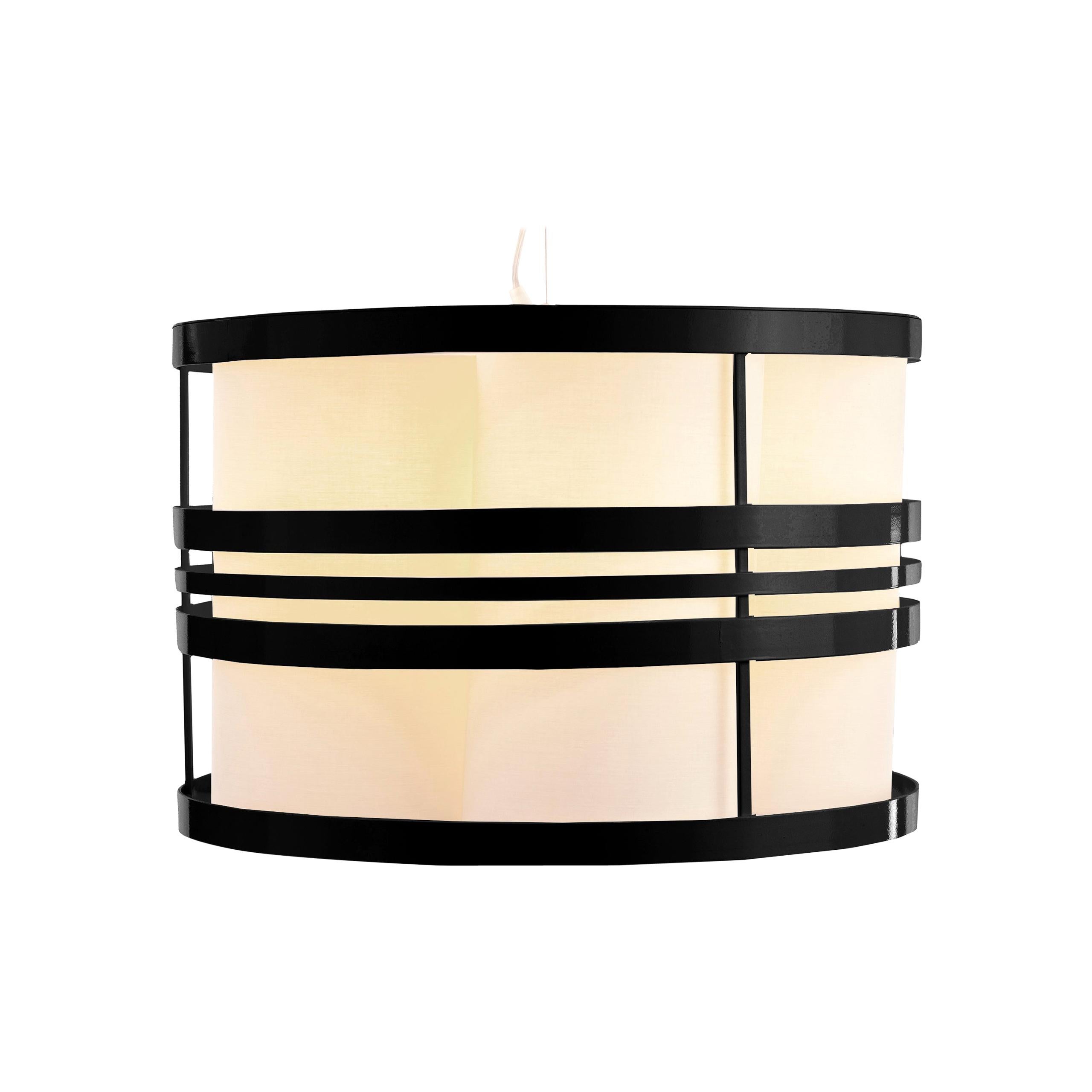 Contemporary Art Deco Inspired Circus I Pendant Lamp Stained Black For Sale