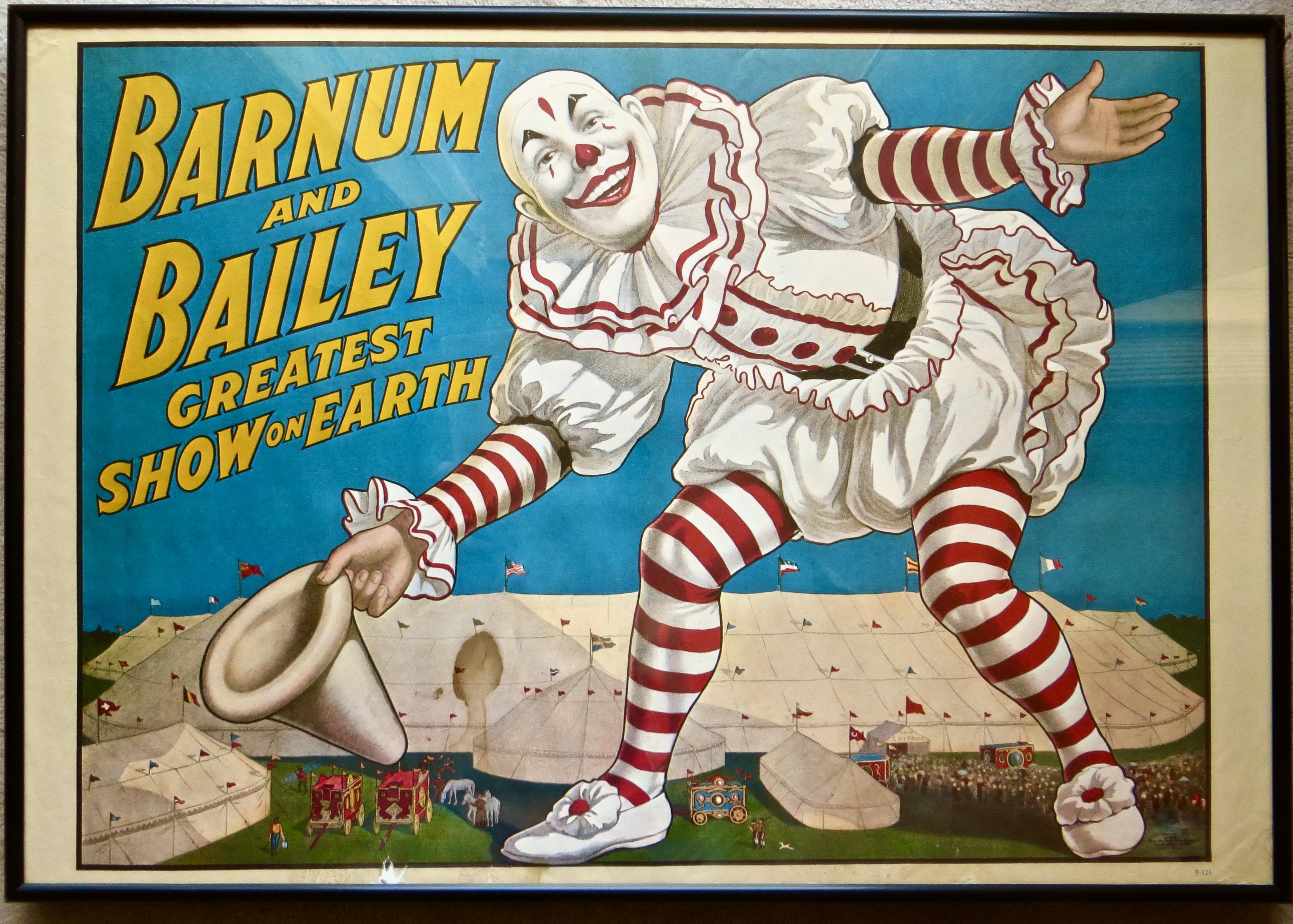 Polychromed Circus Poster by Ringling Bros., circa 1971, 
