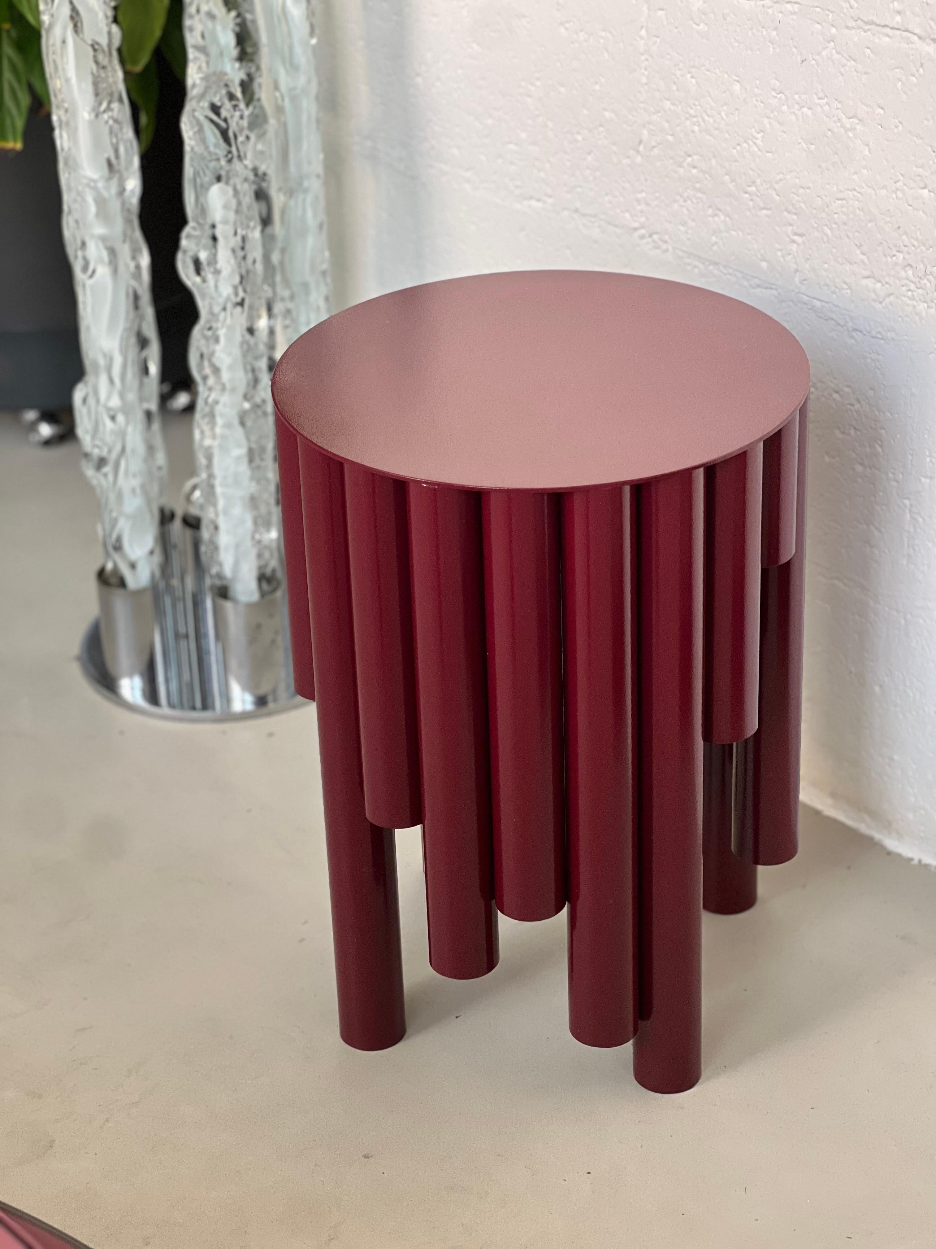 Circus Side Table/Stool by Spinzi Milano in Gucci Red For Sale 3