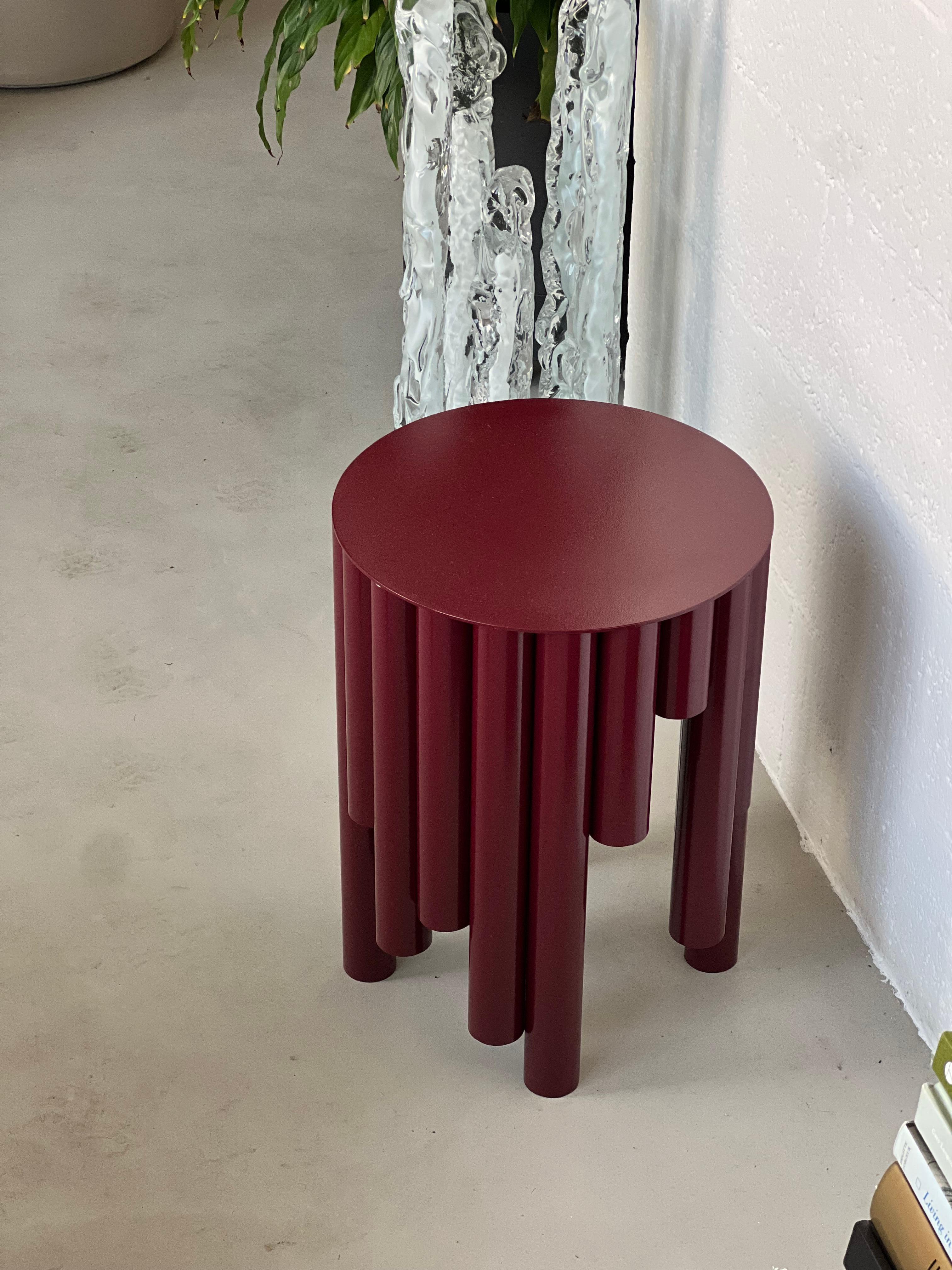 Circus Side Table/Stool by Spinzi Milano in Gucci Red For Sale 4