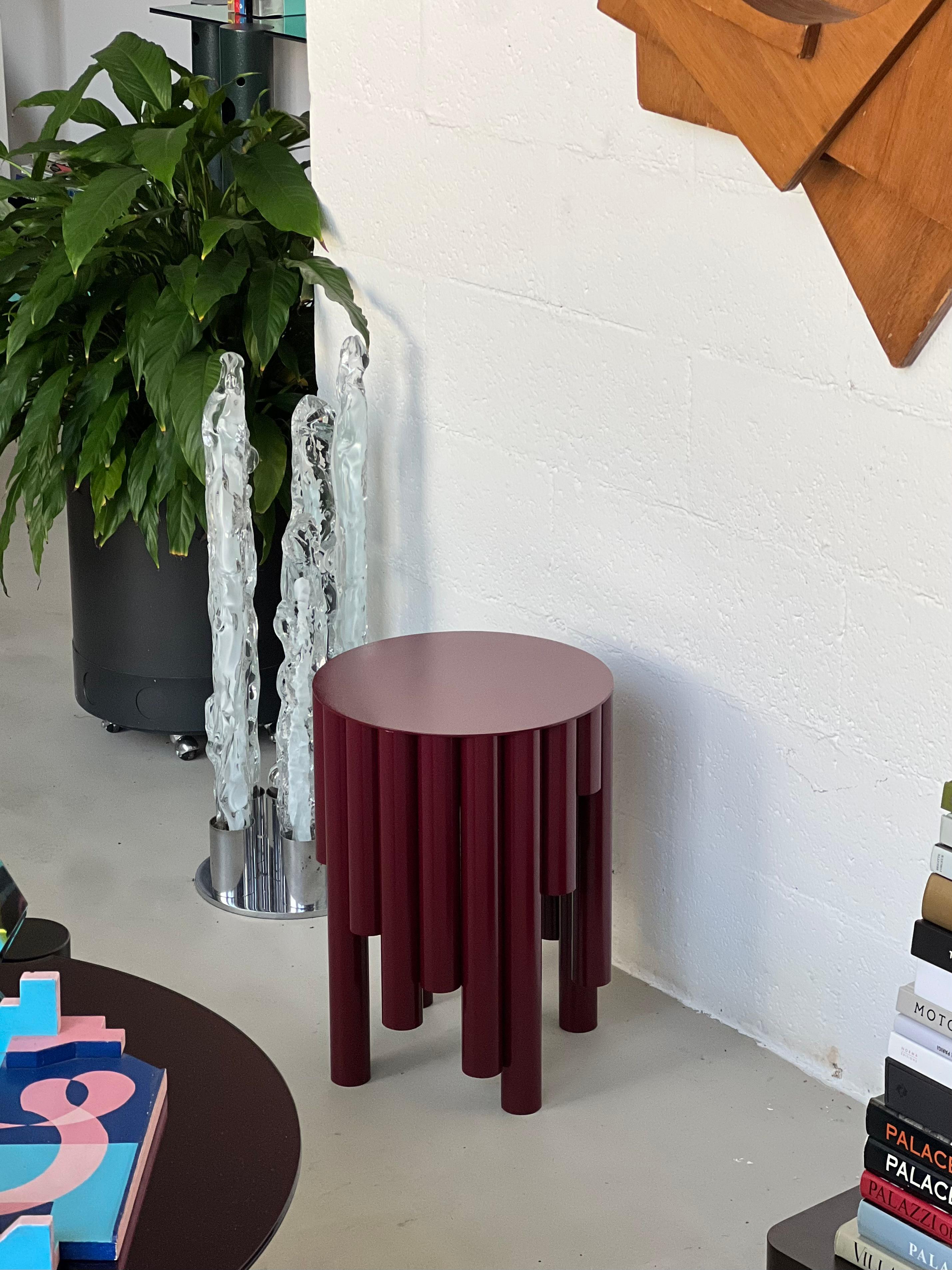 Circus Side Table/Stool by Spinzi Milano in Gucci Red For Sale 6