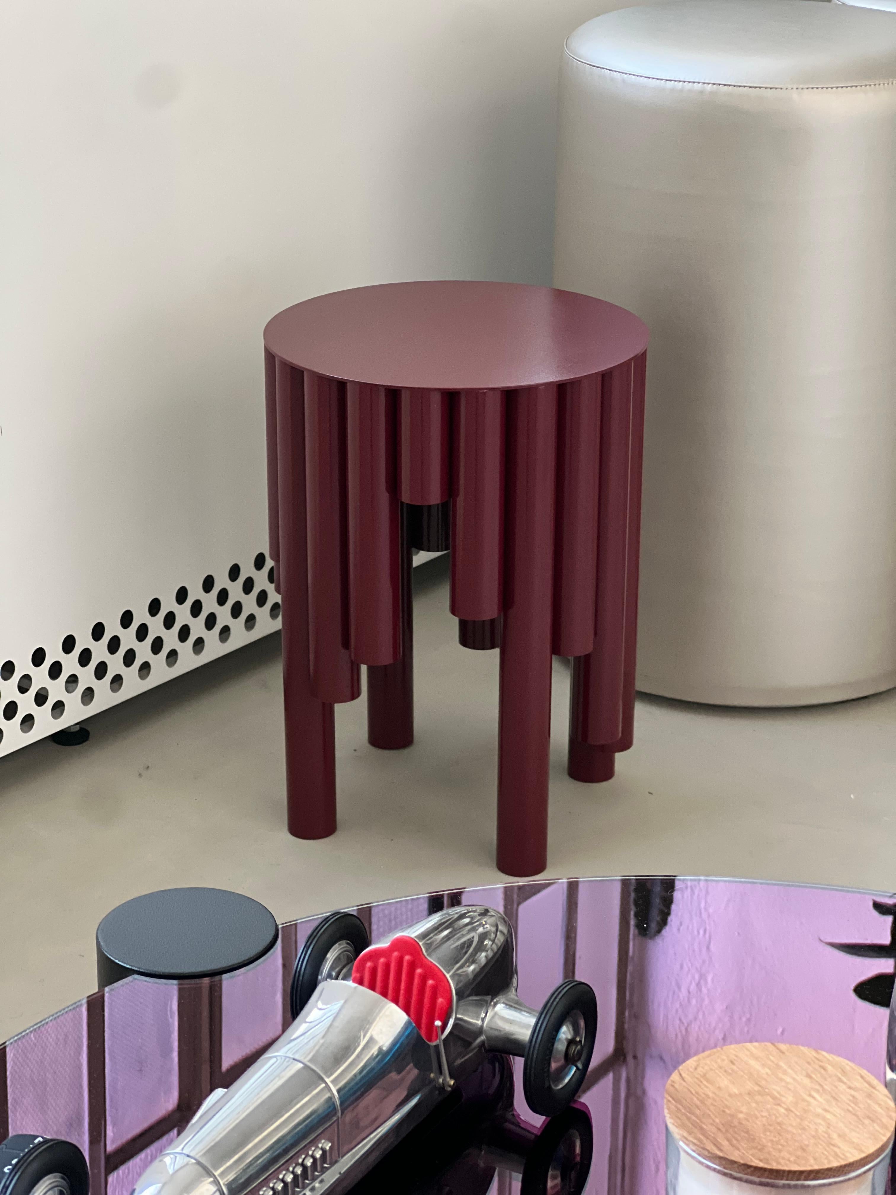 Circus Side Table/Stool by Spinzi Milano in Gucci Red For Sale 8