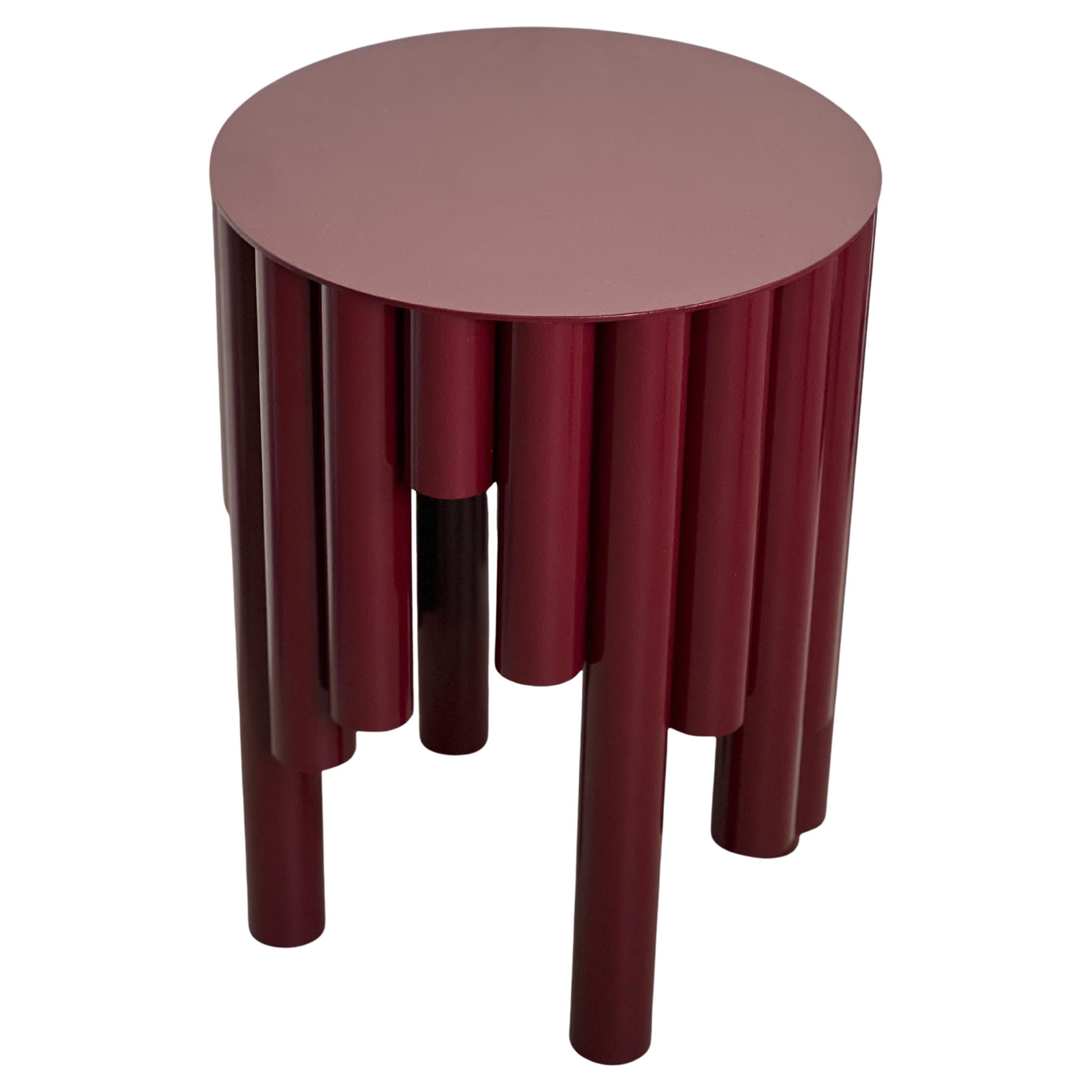 Modern Circus Side Table/Stool by Spinzi Milano in Gucci Red For Sale