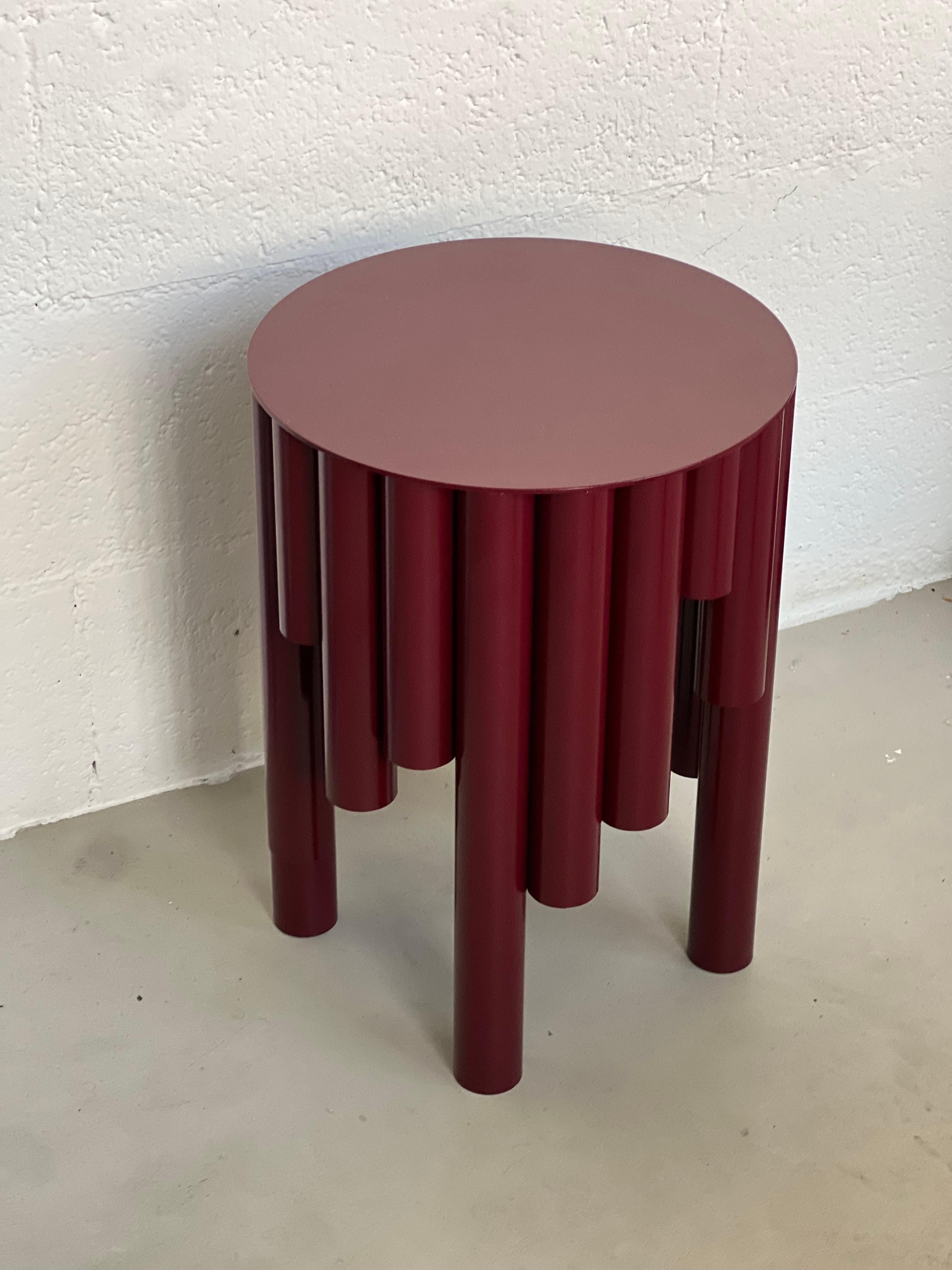 Circus Side Table/Stool by Spinzi Milano in Gucci Red For Sale 1