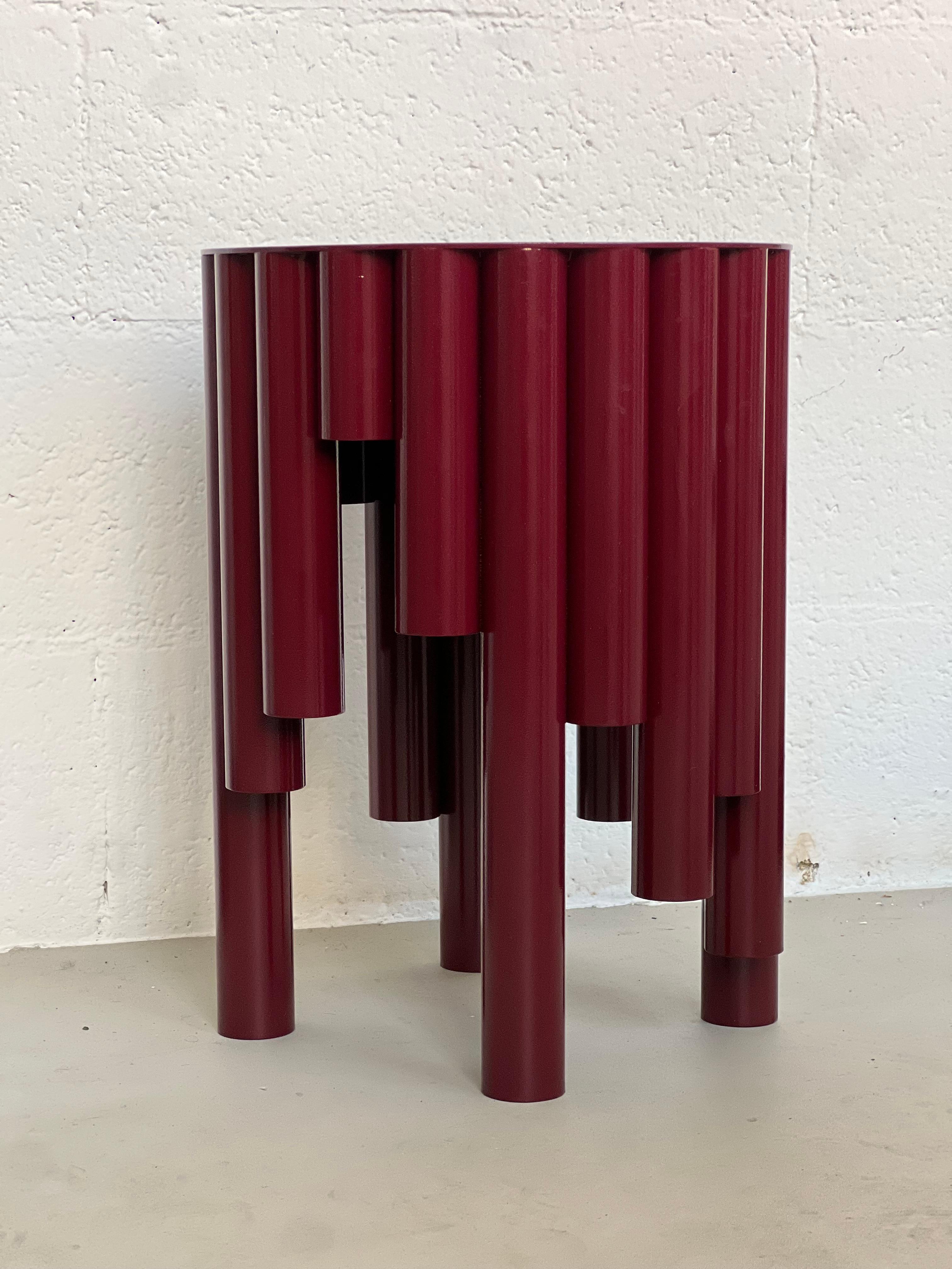 Circus Side Table/Stool by Spinzi Milano in Gucci Red For Sale 2