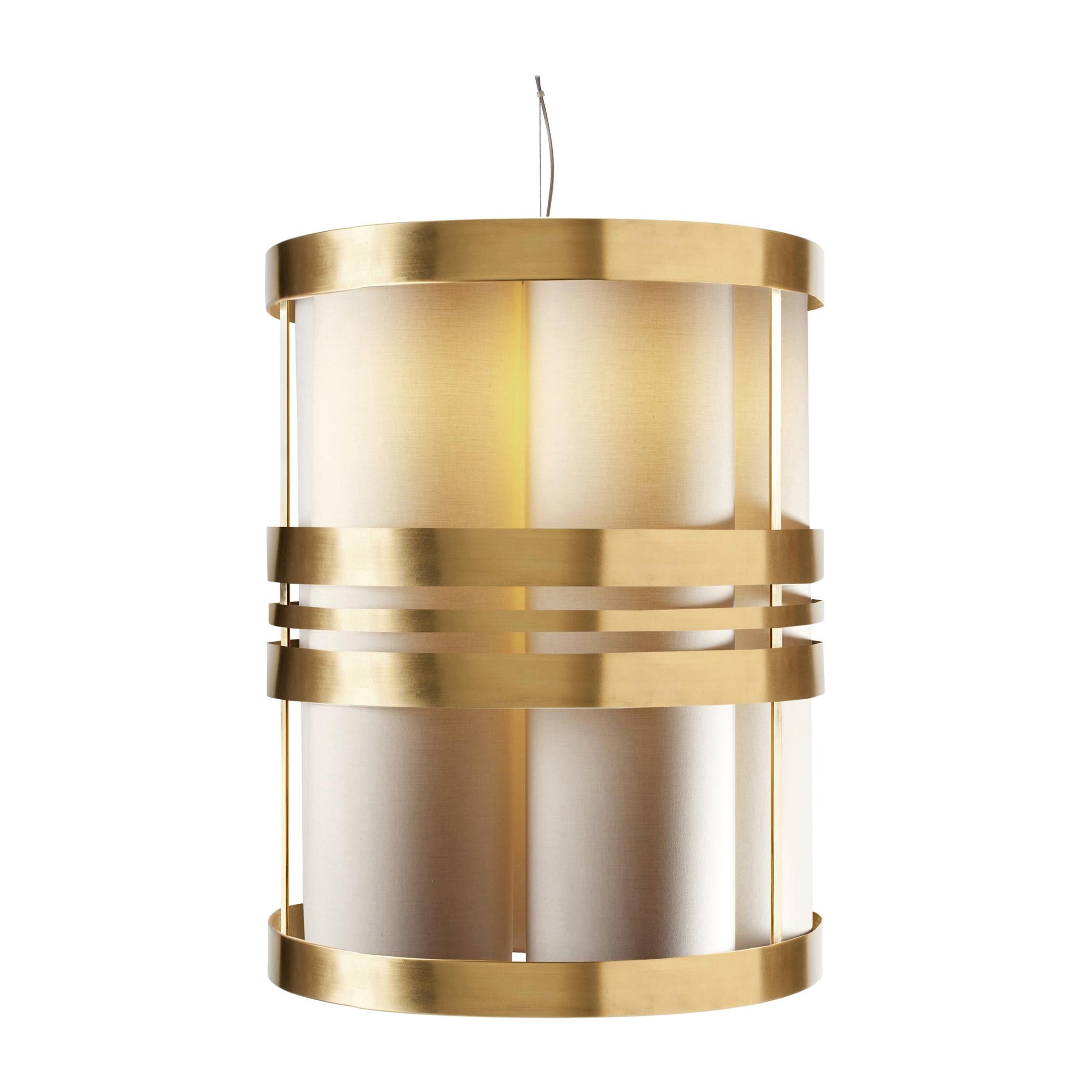 Contemporary Art Deco Inspired Circus Pendant Lamp Polished Brass