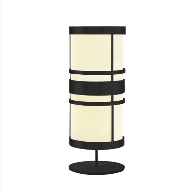 Contemporary Art Deco Inspired Circus Table Lamp Stained Black In New Condition For Sale In Lisbon, PT