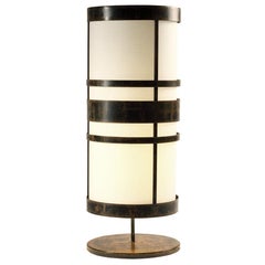 Contemporary Art Deco Inspired Circus Table Lamp Stained Black