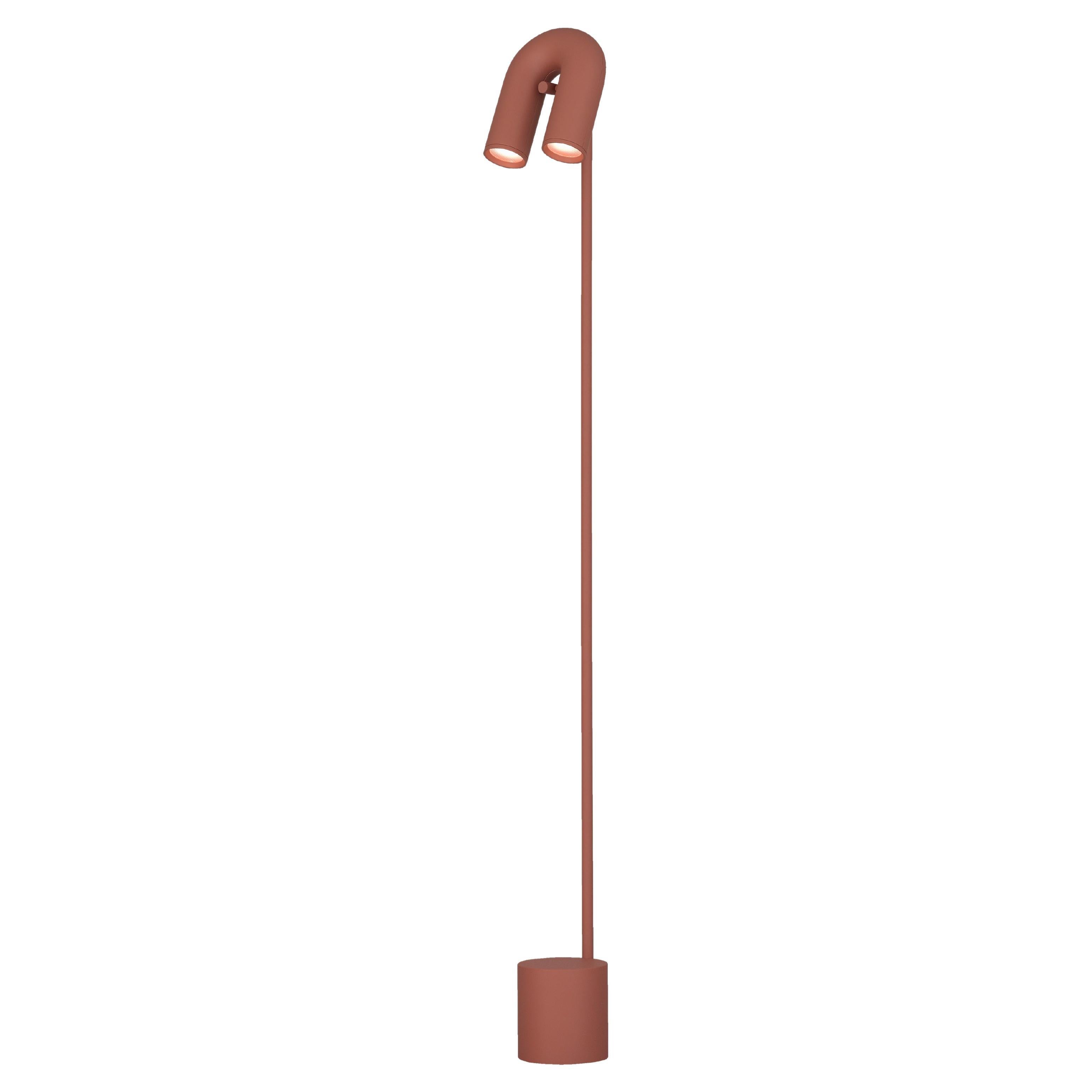 Cirkus floor lamps by AGO Lighting
UL Listed

Coated ABS, aluminum, steel
LED GU10 max 6W x 2, 110-230V

Four colors available: Terracotta, charcoal, green, grey
Dimensions: H 130.5 cm x W 11.5 cm

The Cirkus floor lamps complete the collection of
