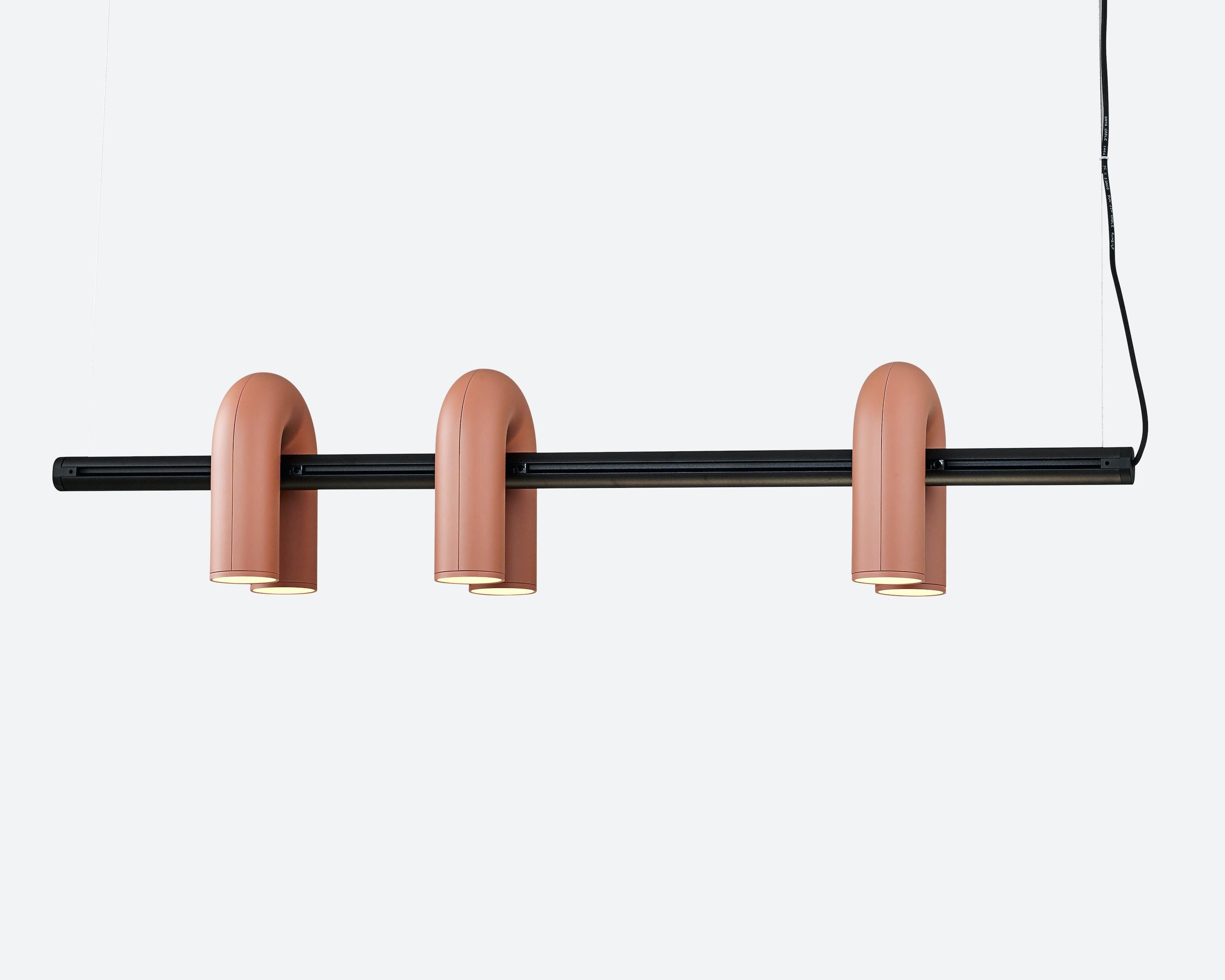 Aluminum 'Cirkus' Track 90cm + 4 spotlights + 4 Wall lights by AGO For Sale