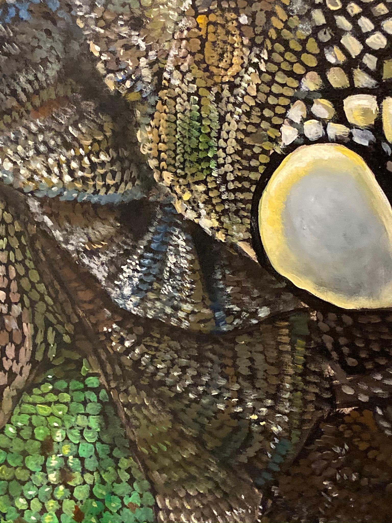 IGUANA - Animalia Italiana Olio su tela di Ciro Ciardiello in vendita 1