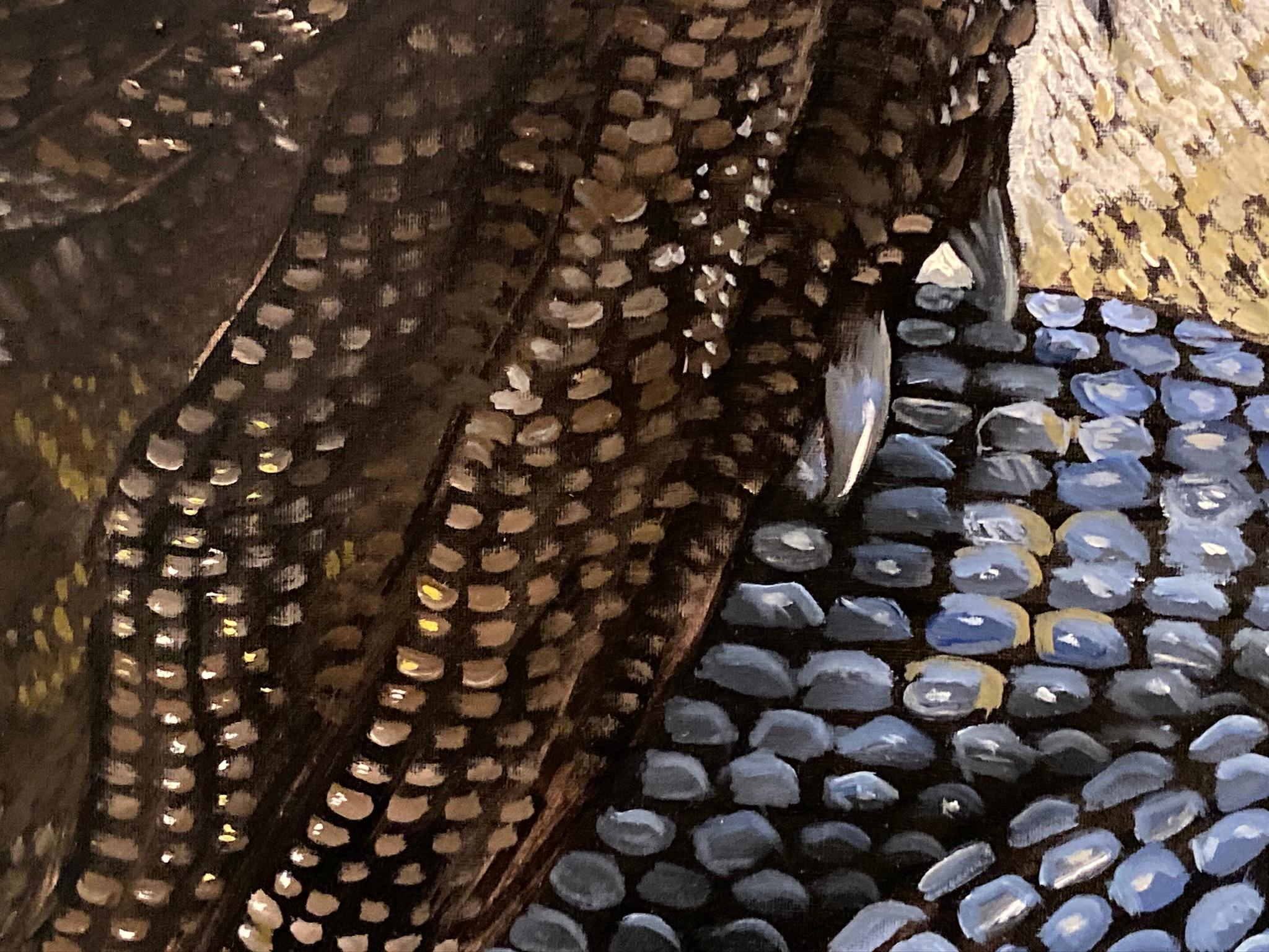 IGUANA - Animalia Italiana Olio su tela di Ciro Ciardiello in vendita 2