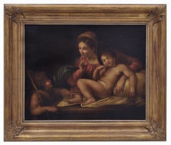 HOLY SCENE - Italian School - Italy -  Figurative- Oil on canvas painting