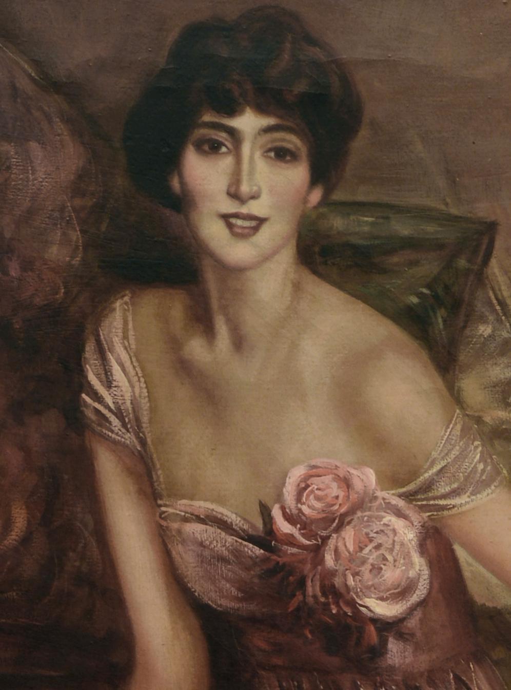 RITRATTO DI DONNA - Alla maniera di G. Boldini  Pittura italiana olio su telav - Painting Antichi maestri di Ciro De Rosa