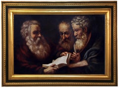 PHILOSOPHERS - Italian school - Figurative - Oil on canvas painting