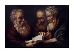 PHILOSOPHERS - Italian school - Figurative - Oil on canvas painting