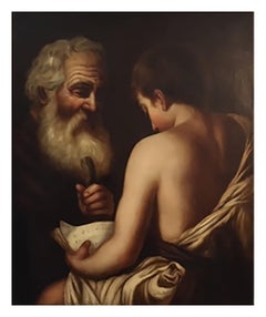 YOUTH AND WISDOM Ciro De Rosa Italian School - Italy Figurative Oil on painting