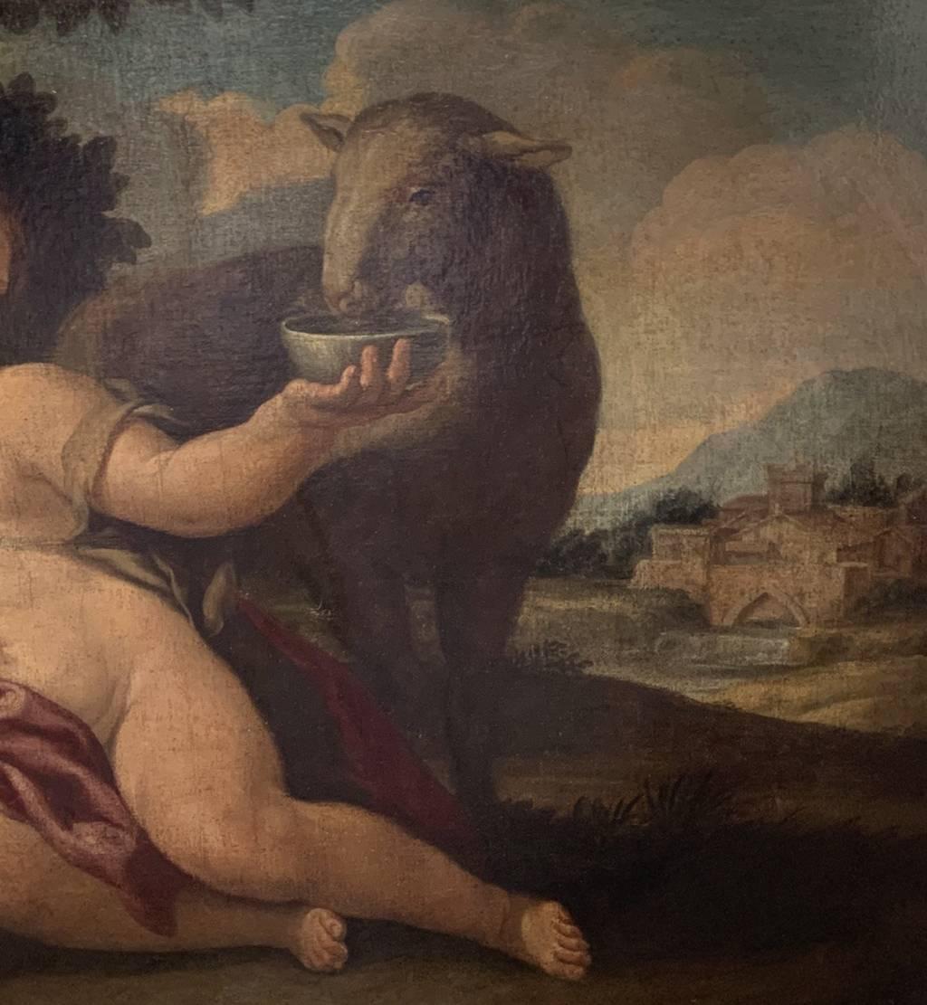 Taller de Ciro Ferri (maestro italiano) - Pintura de figuras del siglo XVII - St. John en venta 3
