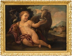 Taller de Ciro Ferri (maestro italiano) - Pintura de figuras del siglo XVII - St. John
