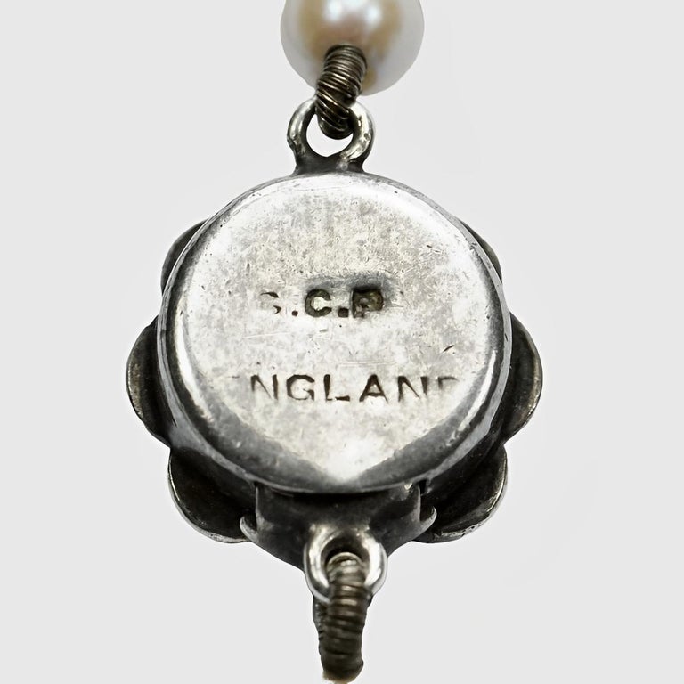 Ciro Graduated Cultured Pearls Knotted Necklace with Silver Clasp