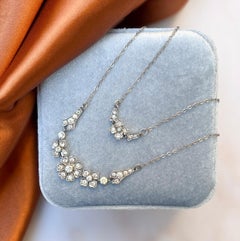 Ciro 'SCP' 1930s Art Deco Silver and Paste Vintage Floral Necklace