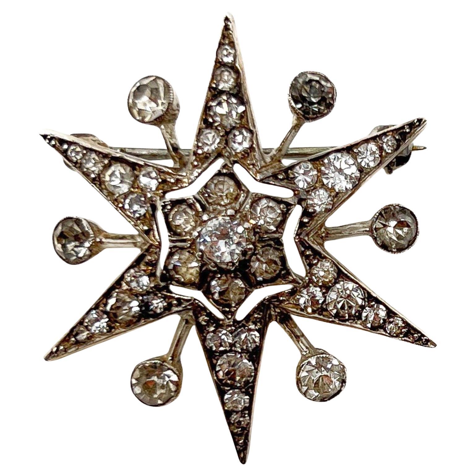 Spilla a stella vintage A. Silver e pasta di Ciro 
SCP
 del 1940