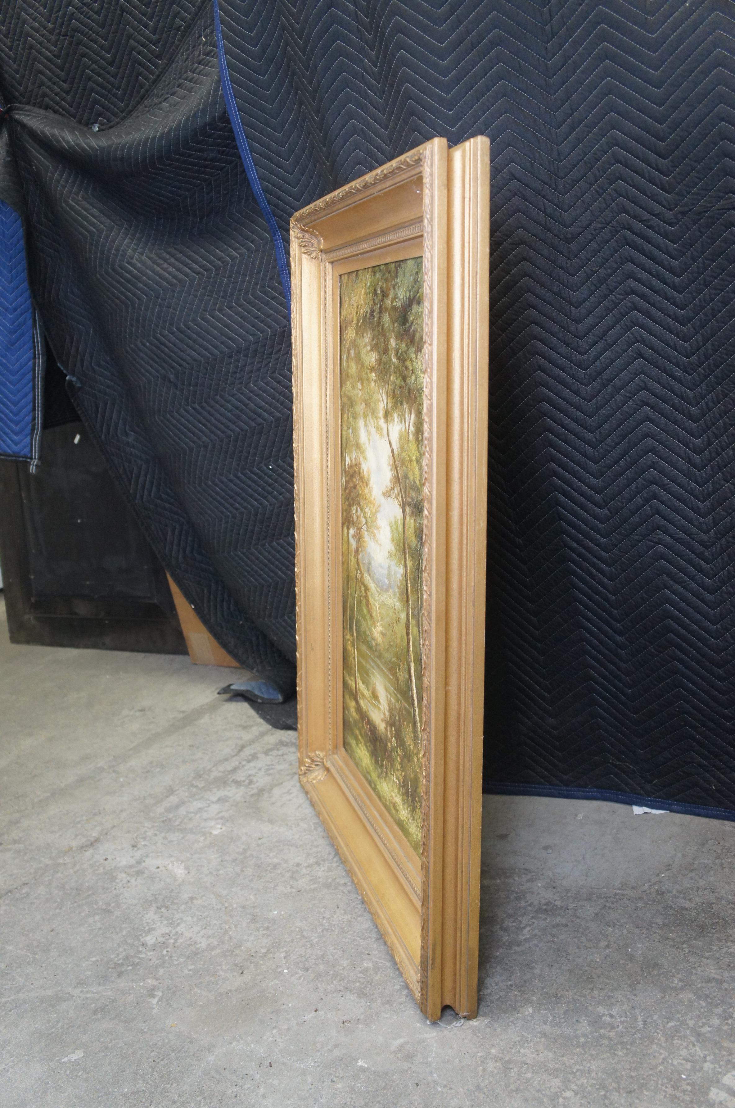 Cirocco Pastoral Forest Landscape Oil Painting on Canvas Gold Frame 46