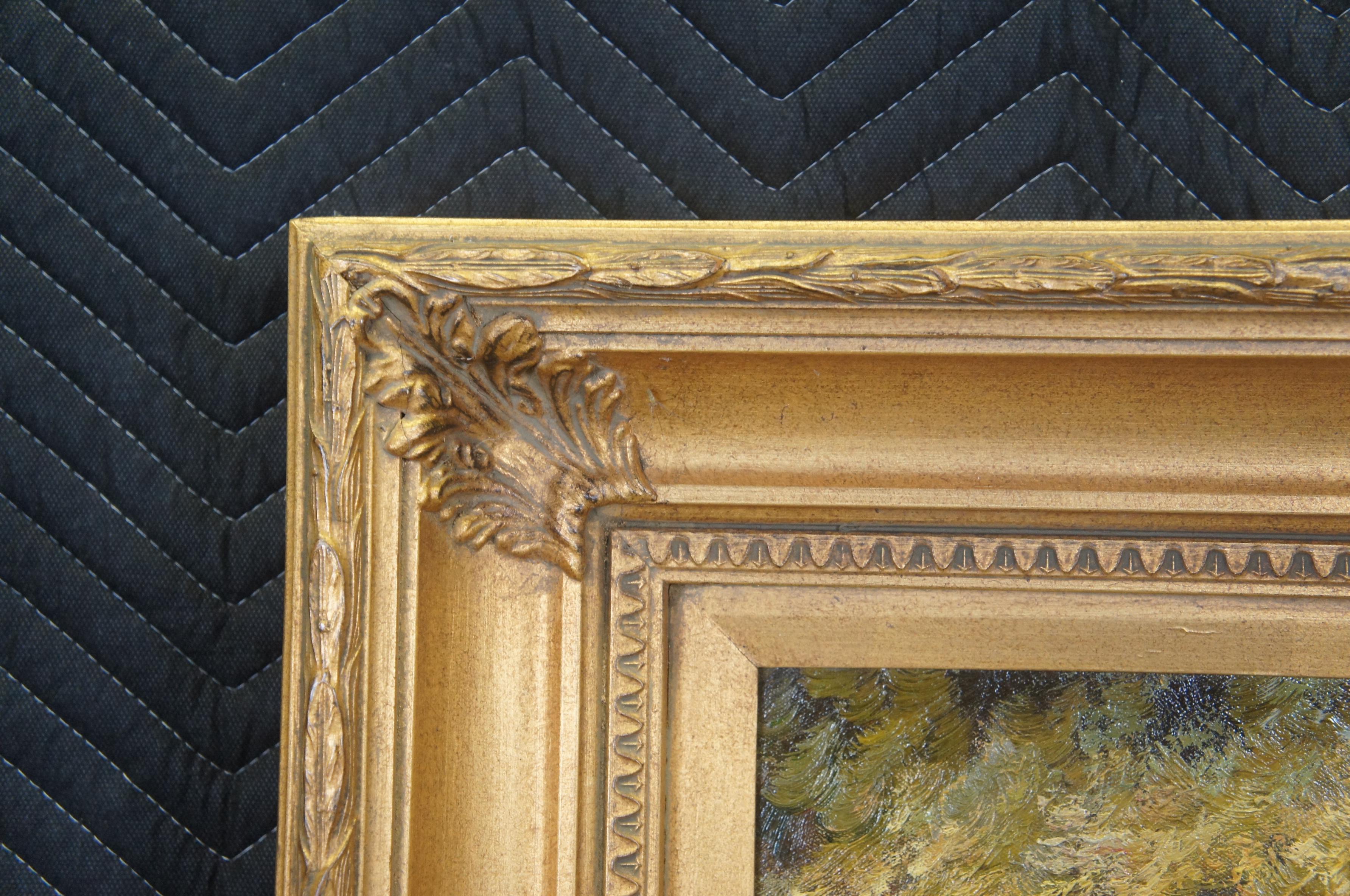 Cirocco Pastoral Forest Landscape Oil Painting on Canvas Gold Frame 46