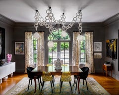 Cirque 4 Drop Swagged Chandelier par Brent Warr Studios