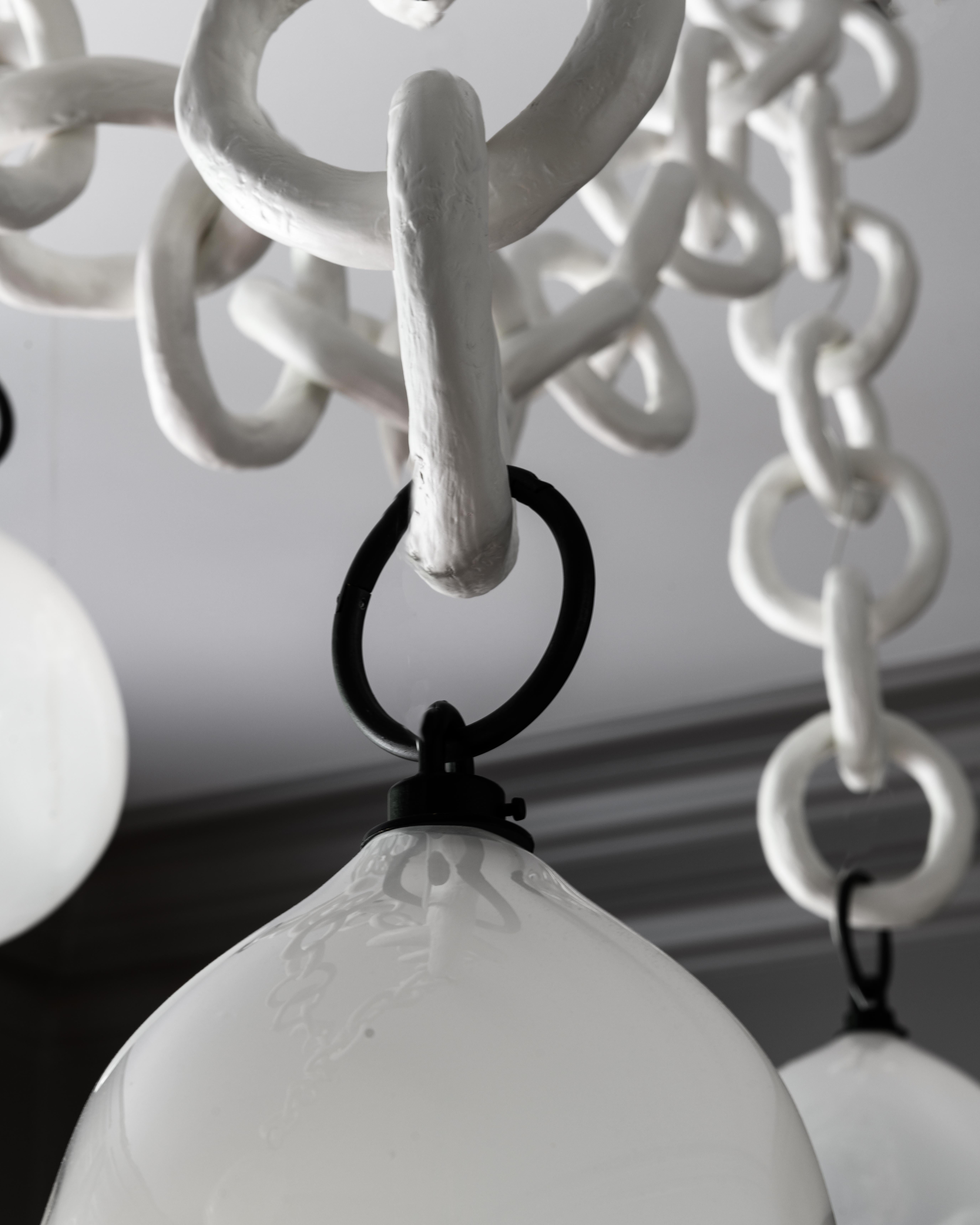 Cirque 4 Drop Swagged Chandelier by Brent Warr Studios Hecho a mano en venta