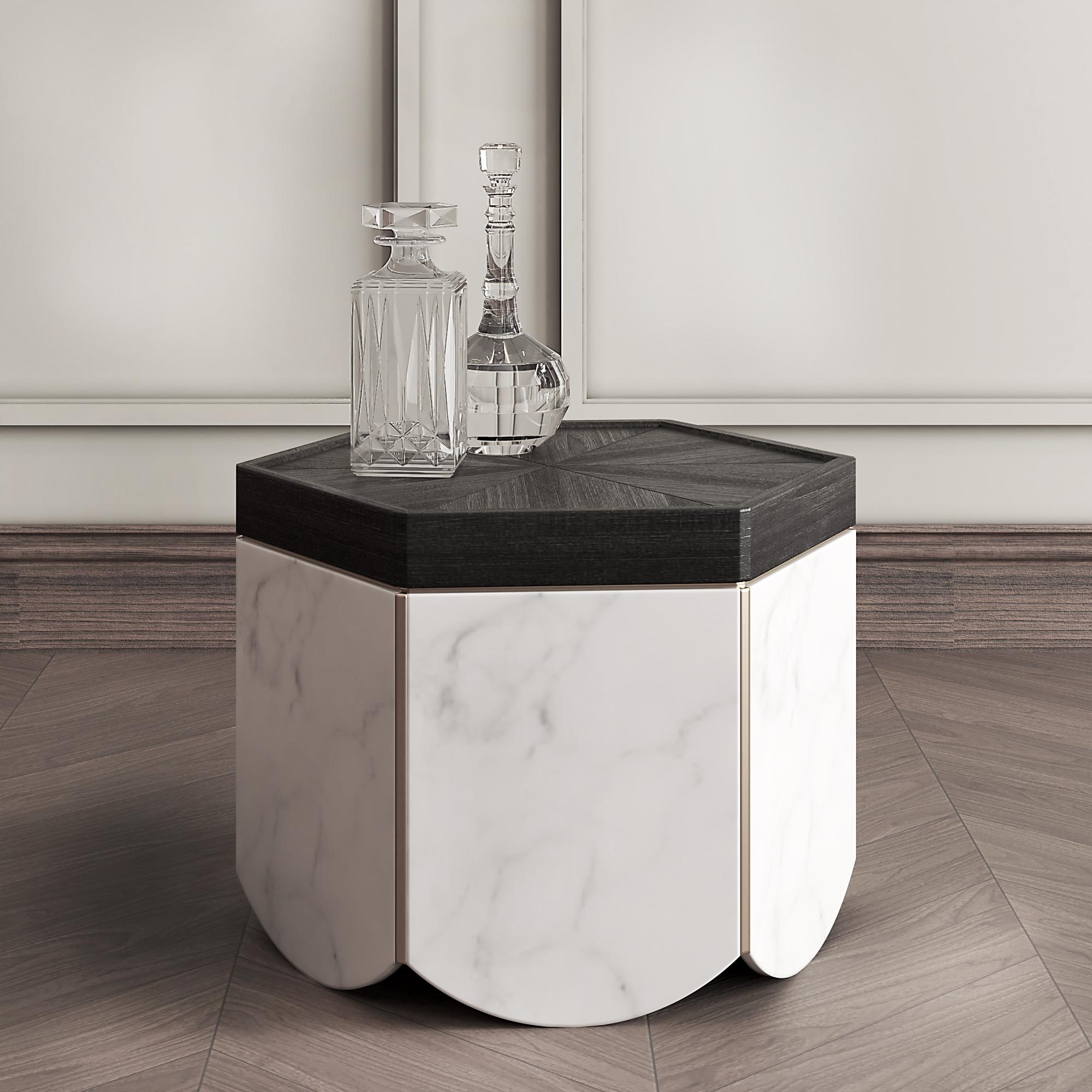 Cirque Coffee Table by Studio Uwe Gaertner
Dimensions: D 45 x W 52 x H 38 cm.
Materials: Estremoz, brass, and oak.

DESIGN BY STUDIO UWE GAERTNER

The furniture collection from Studio Uwe Gaertner is a harmonious fusion of glamour and reduction.